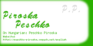 piroska peschko business card